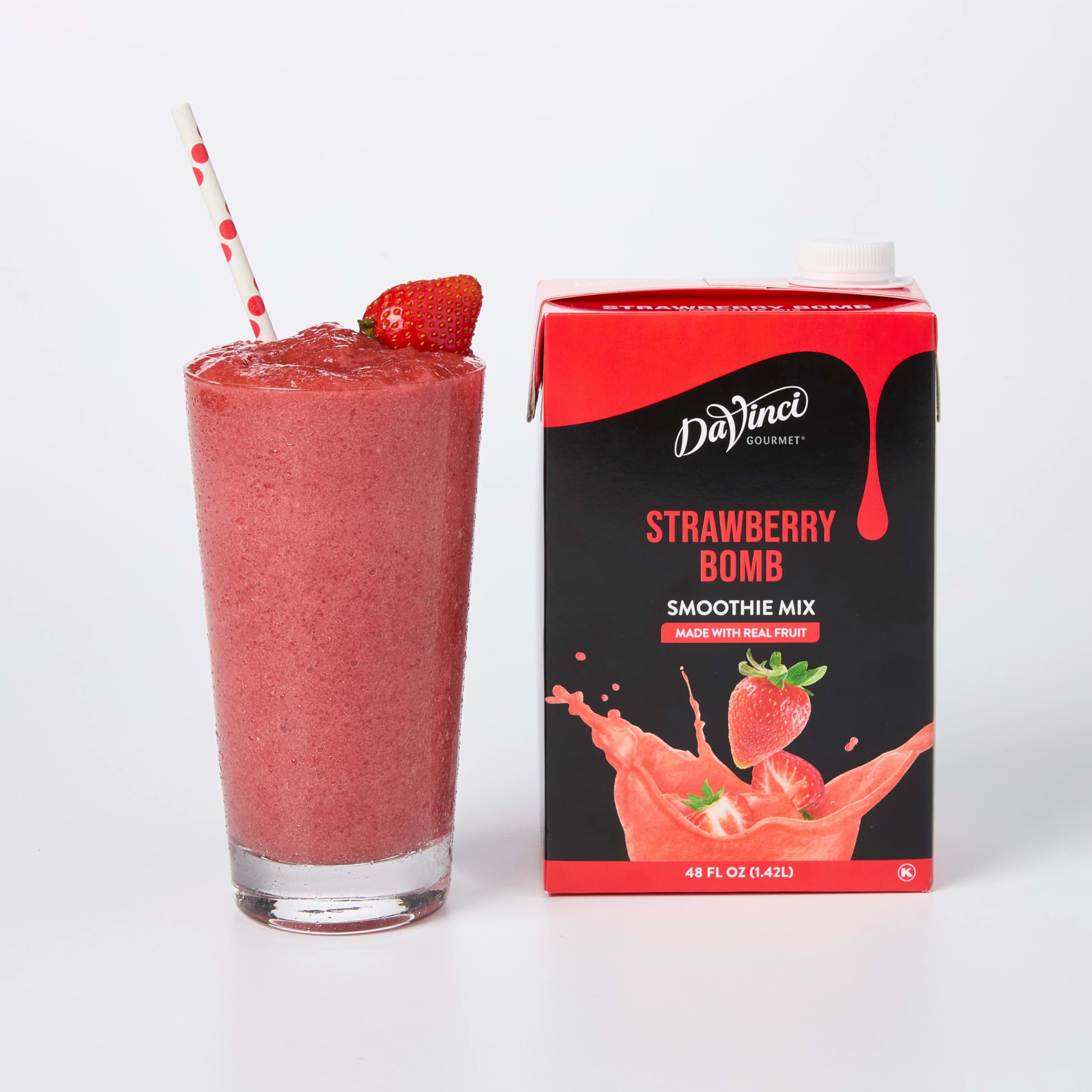 Amazon.com : DaVinci Gourmet Strawberry Bomb Smoothie, 48 Fluid
